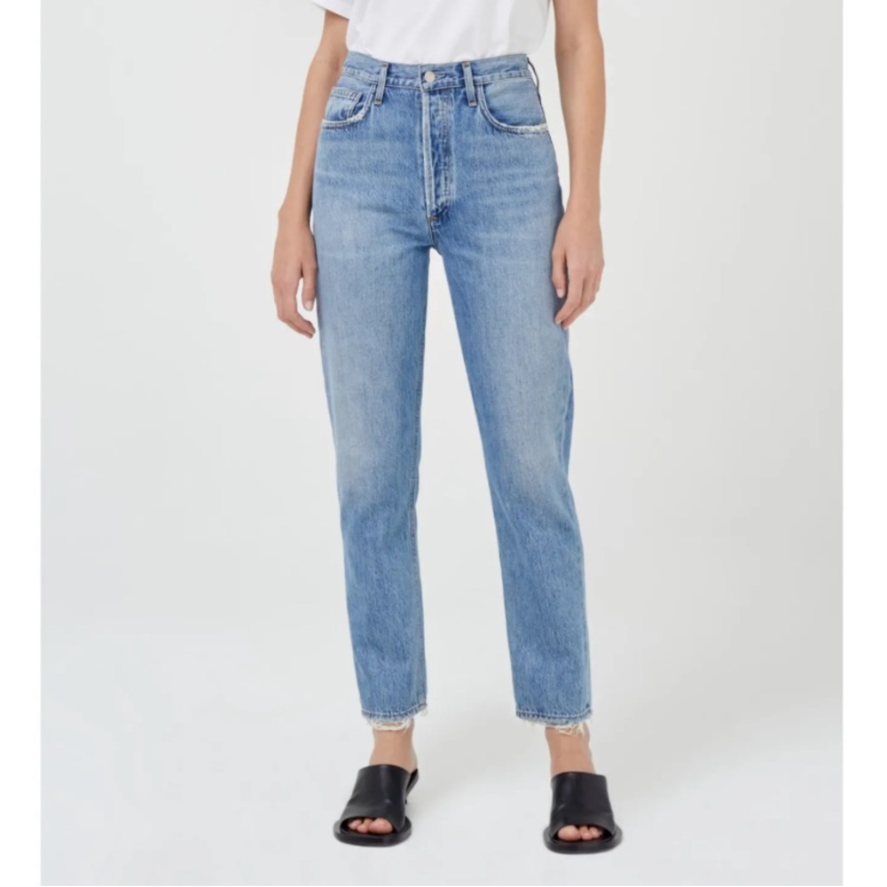 EUC agolde fen tapered jeans in quarrel size 24